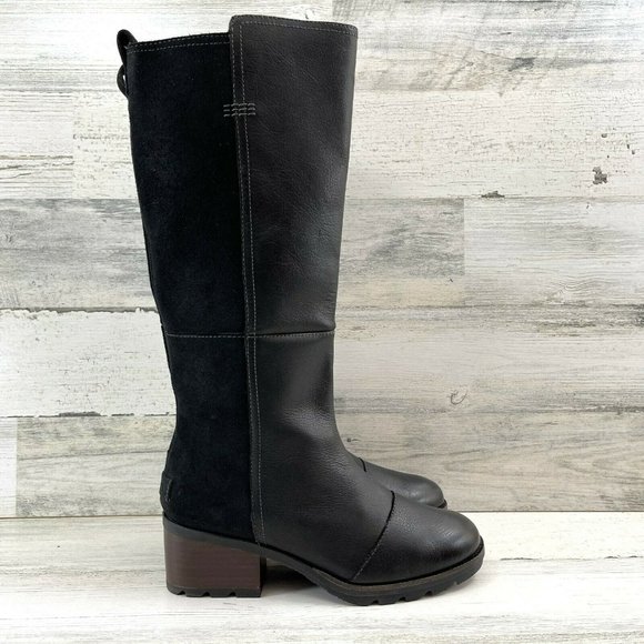 Sorel Cate Tall Rain & Waterproof Ready Boots Blac - Picture 2 of 16